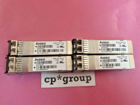 LOT OF 4 EMC 019-078-042 Avago AFBR-57D7APZ-E2 8GB SW 850nm SFP FC Transceiver