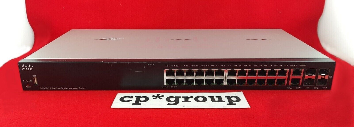 Cisco SG350 28-Port Gigabit Ethernet + 2-Port DP SFP Network Switch SG350-28