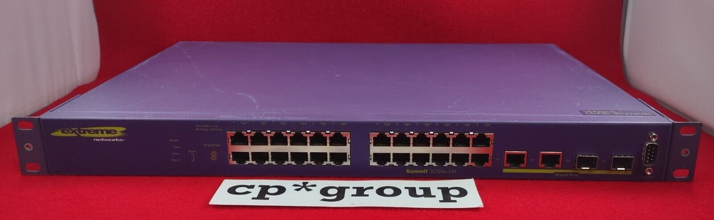 Extreme Network X250E-24T 24-Port 10/100 FE & 2-Port DP(RJ-45/SFP)Managed Switch