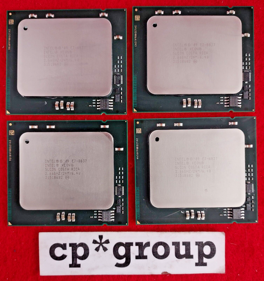 LOT OF 4 Intel Xeon E7-8837 2.6GHz 24MB LGA1567 8-Core CPU Processors SLC3N