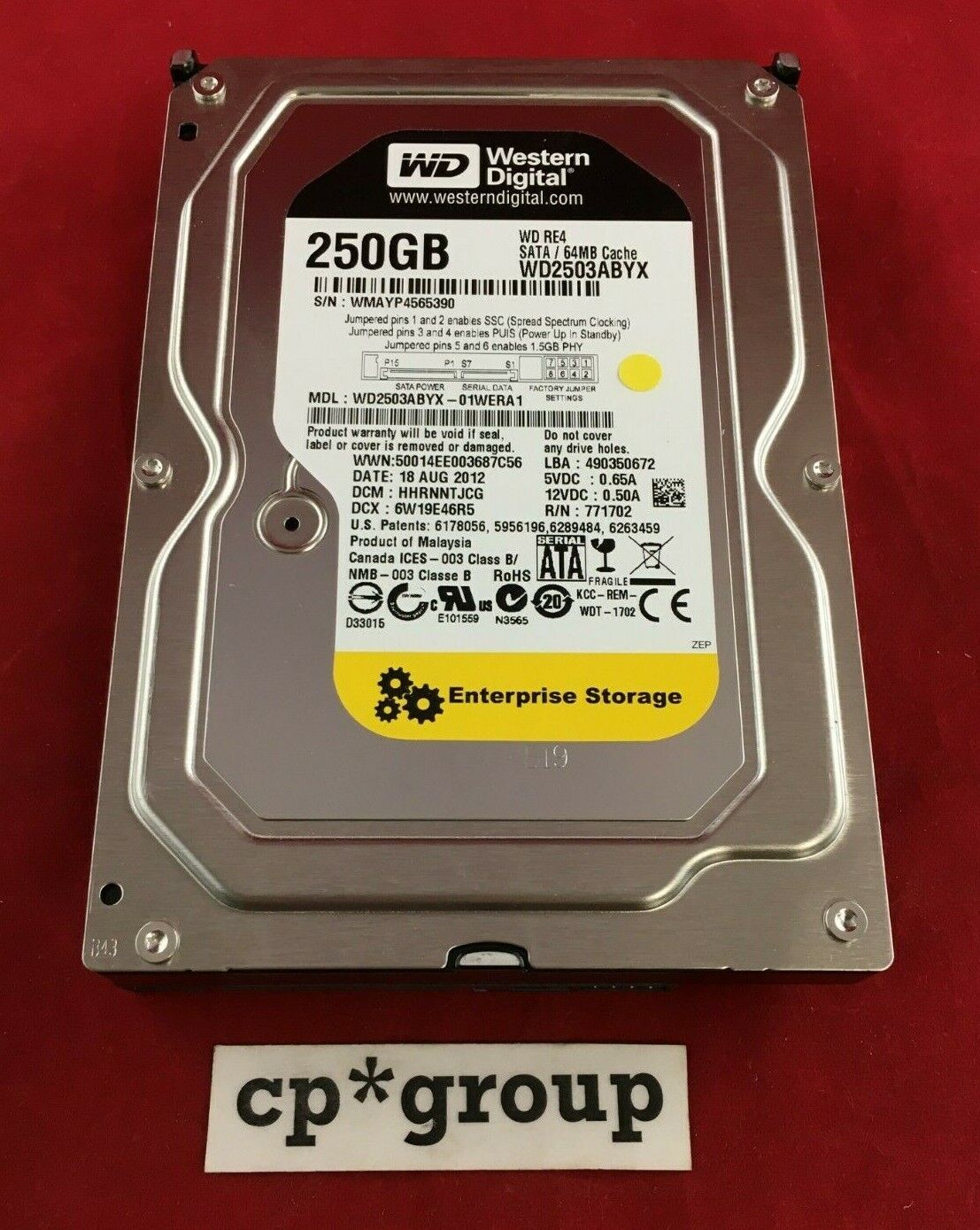 Western Digital RE4 250GB 7.2K SATA II 3Gb/s 3.5" Hard Drive WD2503ABYX-01WERA1