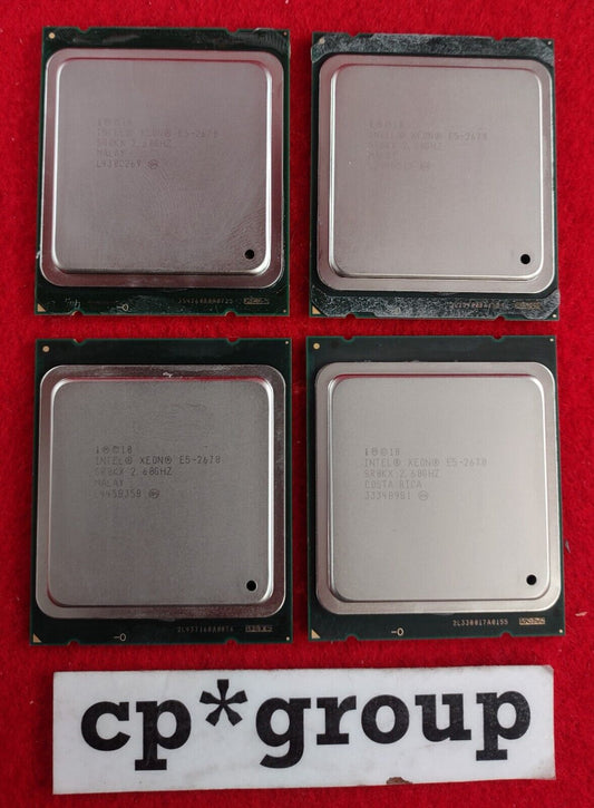 LOT OF 4 Intel Xeon E5-2670 2.6GHz 20MB LGA2011 8-Core CPU Processors SR0KX