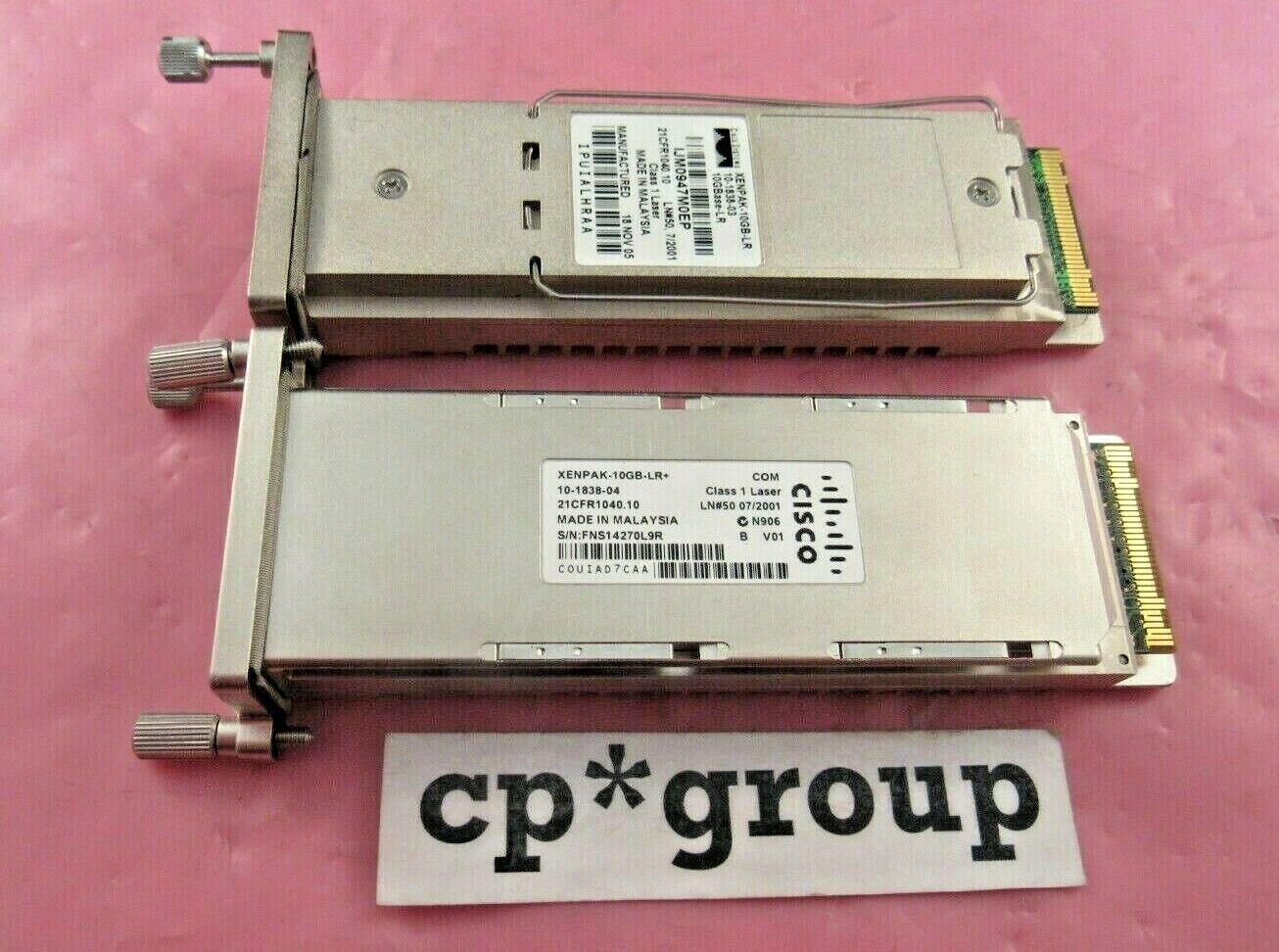 LOT OF 2 Cisco XENPAK-10GB-LR 10GBase-LR XENPAK Transceiver 10-1838-01 02 03 04