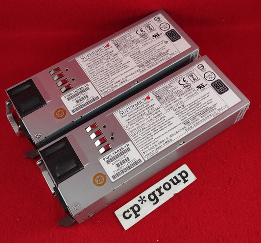 LOT OF 2 Super Micro 1200W 80 Plus Titanium Power Supplies PWS-1K62A-1R