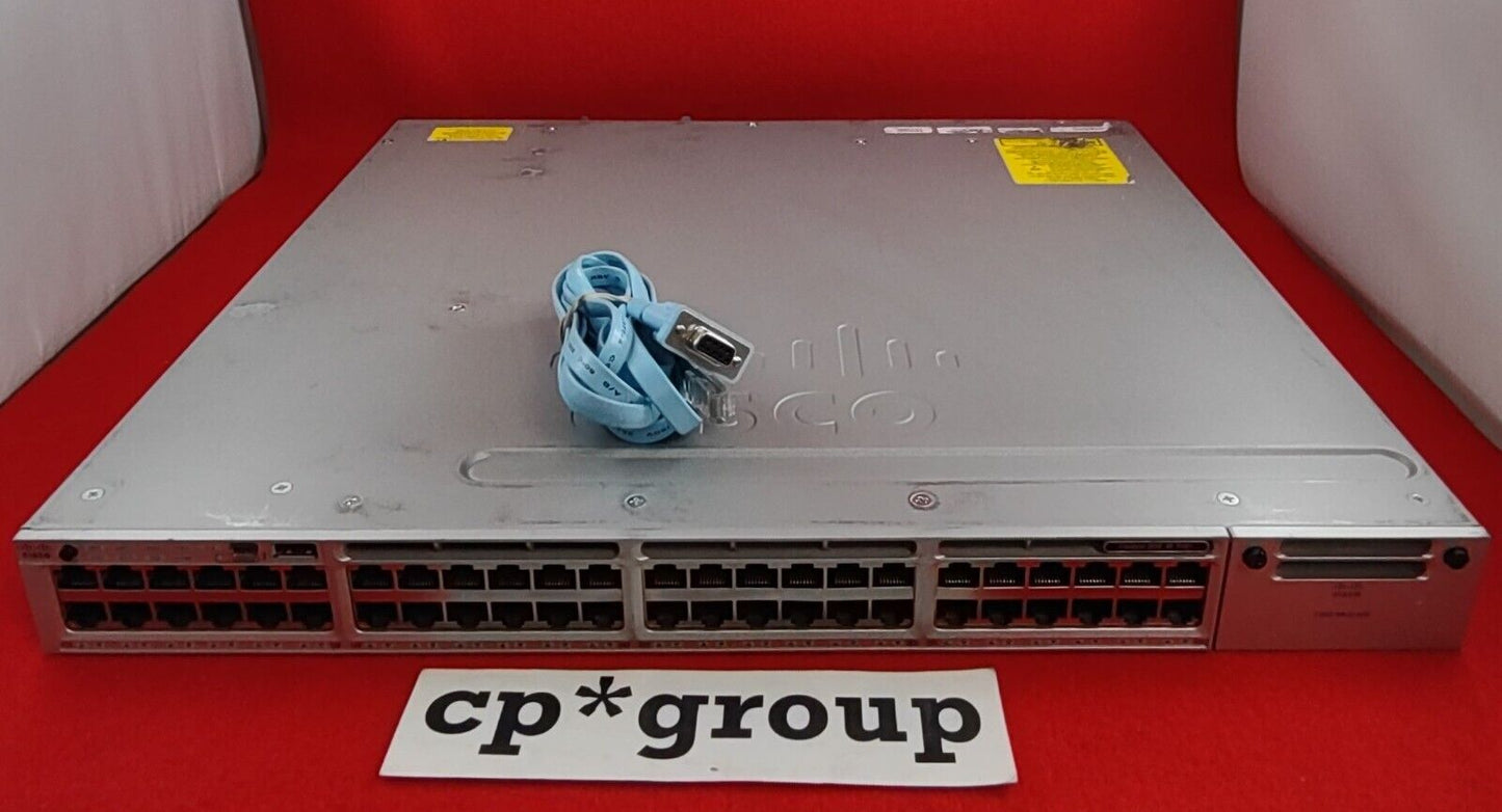 Cisco Catalyst 3850 48-Port GbE Network Switch WS-C3850-48P-S w/ 715W PSU