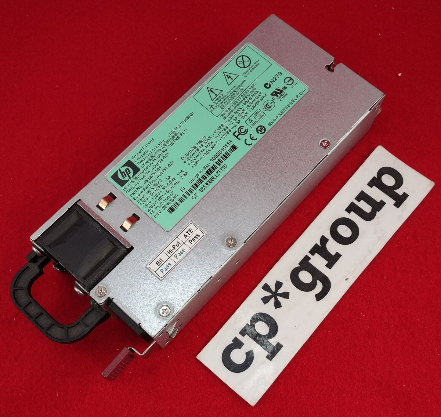 1200W AC CS HP Hot Plug Power Supply 498152-001