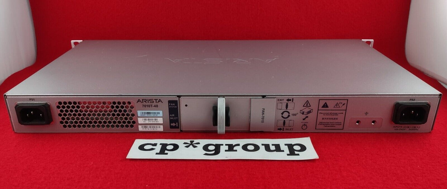 Arista 7010T-48 48-Port GbE & 4-Port SFP+ Network Switch DCS-7010T-48-R