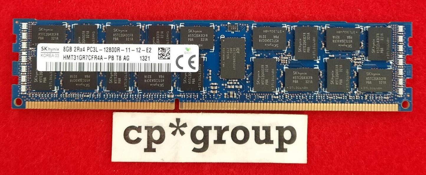 LOT OF 2 Hynix 8GB 2Rx4 PC3L-12800R DDR3-1600MHz ECC REG RAM HMT31GR7CFR4A-PB