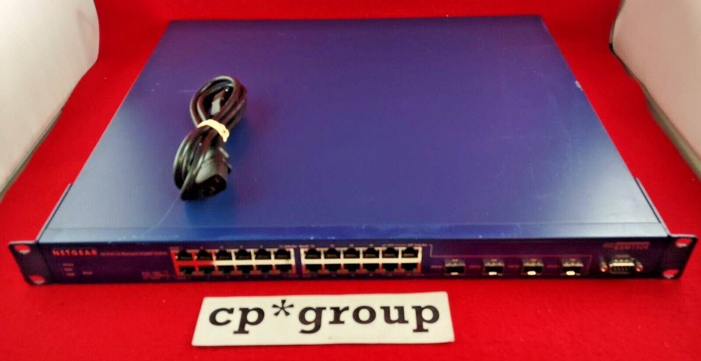 Netgear 24-Port GbE & 4-Port SFP Layer 3 Managed Network Switch GSM7324