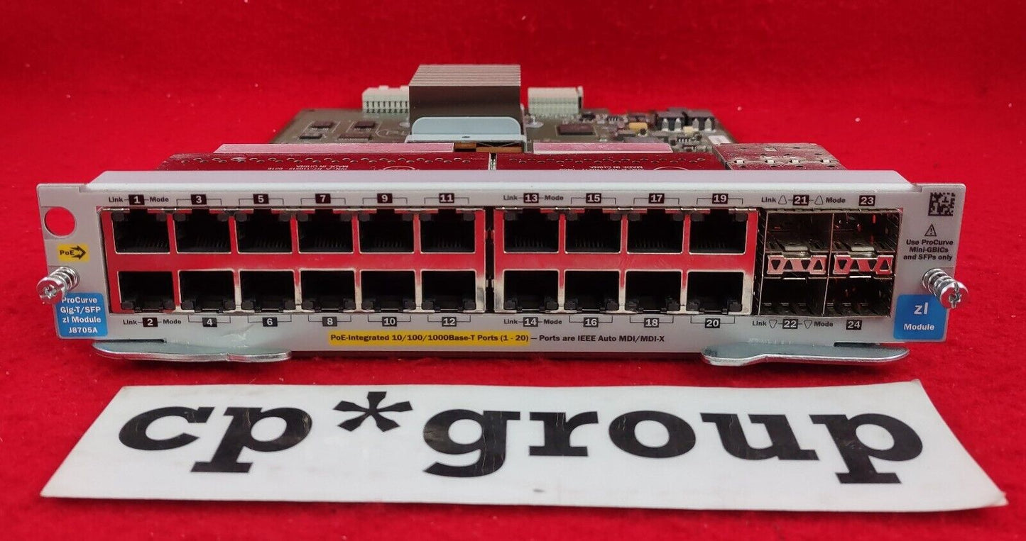 LOT OF 2 HP 20-Port GbE  & 4-Port SFP Expansion Module J8705A