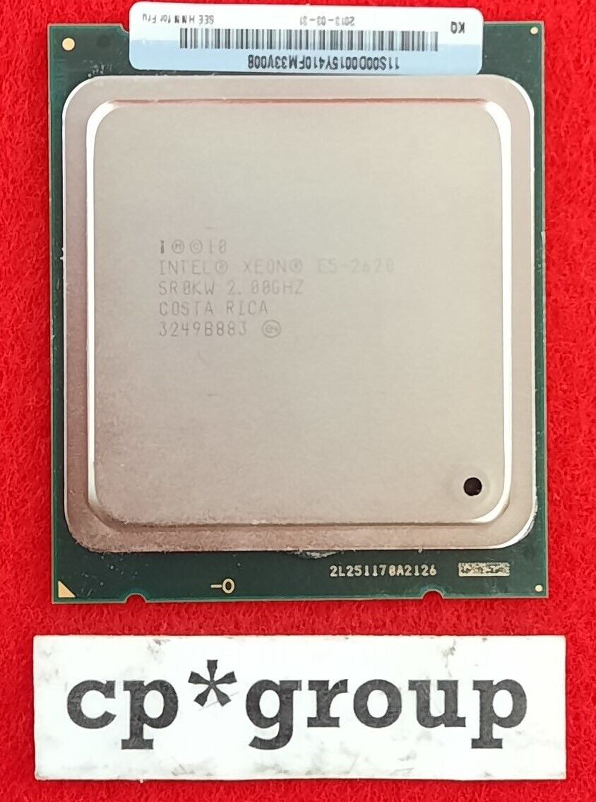 LOT OF 2 Intel Xeon E5-2620 2.0GHz 15MB LGA2011 6-Core CPU Processor SR0KW