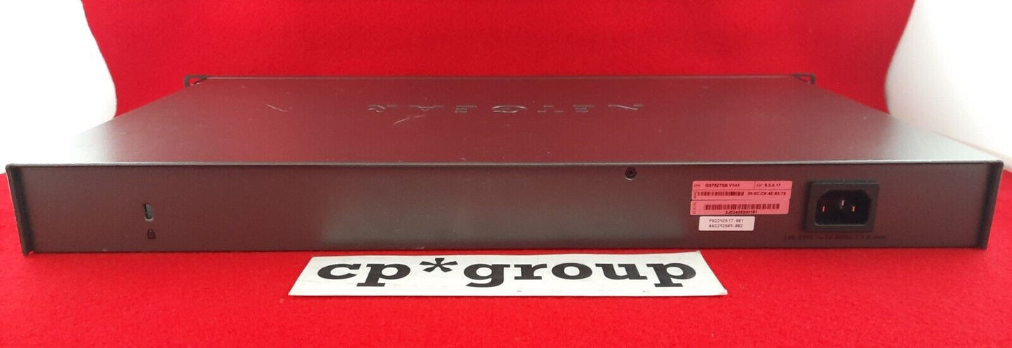 Netgear Prosafe 48-Port GbE & 4-Port SFP Managed Network Switch GS752TS READ