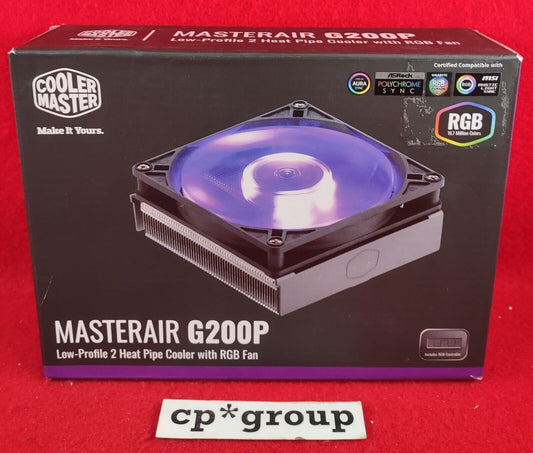 CoolerMaster MasterAir G200P Low-Profile Cooler w/ RGB Fan MAP-G2PN-126PC-R1