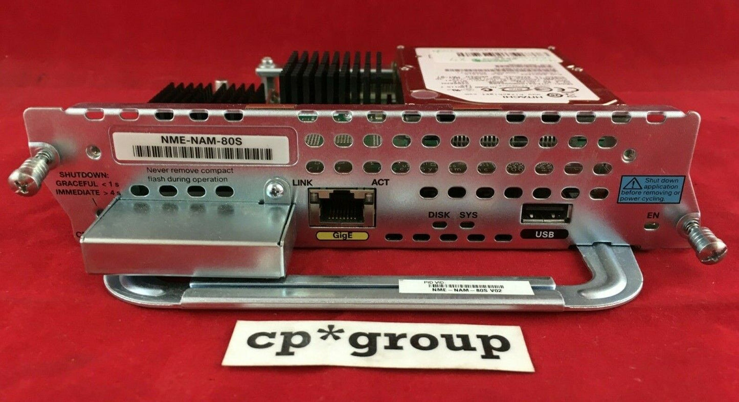 Cisco Single Port Network Analysis Module NME-NAM-80S w/ 80GB Hard Drive