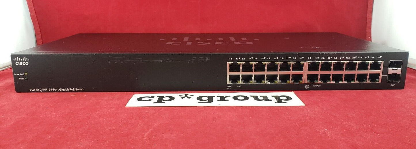 Cisco 24-Port GbE & 2-Port DP SFP Unmanaged Switch SG110-24HP