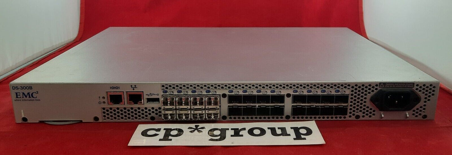 EMC Brocade 24-Port 8GB SFP+ (8 Active) w/ 3x Licenses & 8 8GB Gbics DS-300B