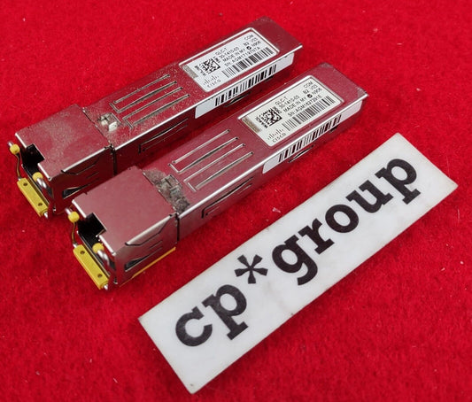 LOT OF 2 Genuine Cisco 1GB Base-T RJ-45 to SFP Transceivers GLC-T Silver Tab