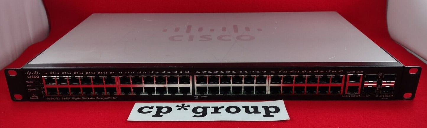 Cisco SG500-52 52-Port GbE Layer 3 Stackable Managed Network Switch