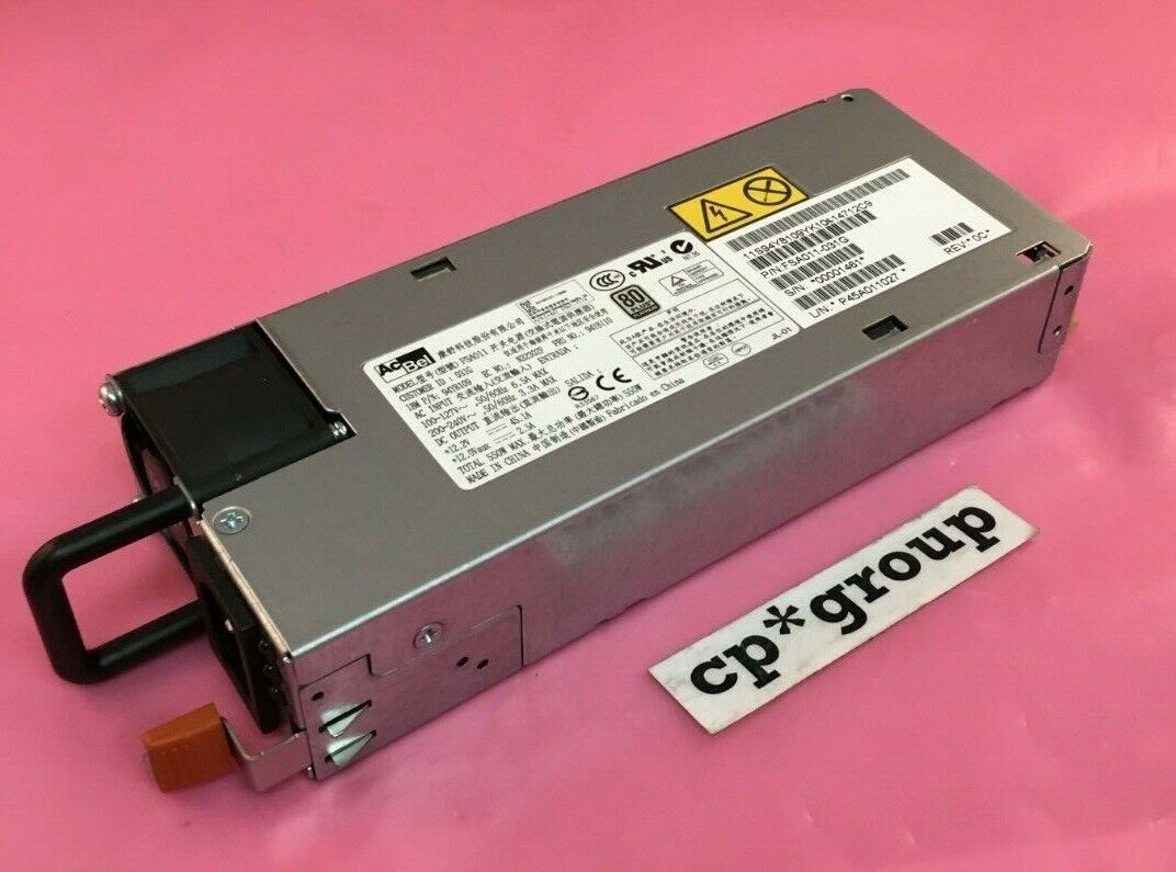 LOT OF 2 IBM 94Y8110 550W 80 Plus Platinum AC Power Supplies for System x3650 M4