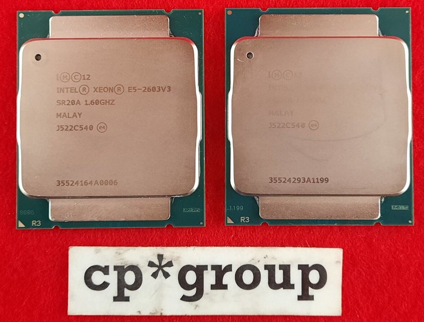 LOT OF 2 Intel Xeon E5-2603 v3 1.6GHz 15MB LGA2011-3 6-Core CPU Processor SR20A