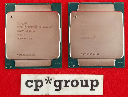 LOT OF 2 Intel Xeon E5-2603 v3 1.6GHz 15MB LGA2011-3 6-Core CPU Processor SR20A