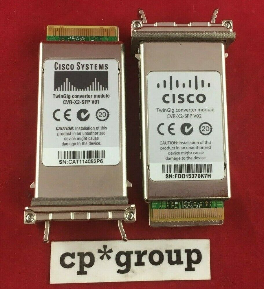 LOT OF 4 Cisco TwinGig SFP Adapter Converter Module CVR-X2-SFP