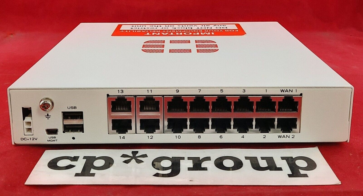 FORTINET FortiWifi 90D 14-Port GbE Firewall W/PWR ADP & Antenna  FWF-90D FG-90D