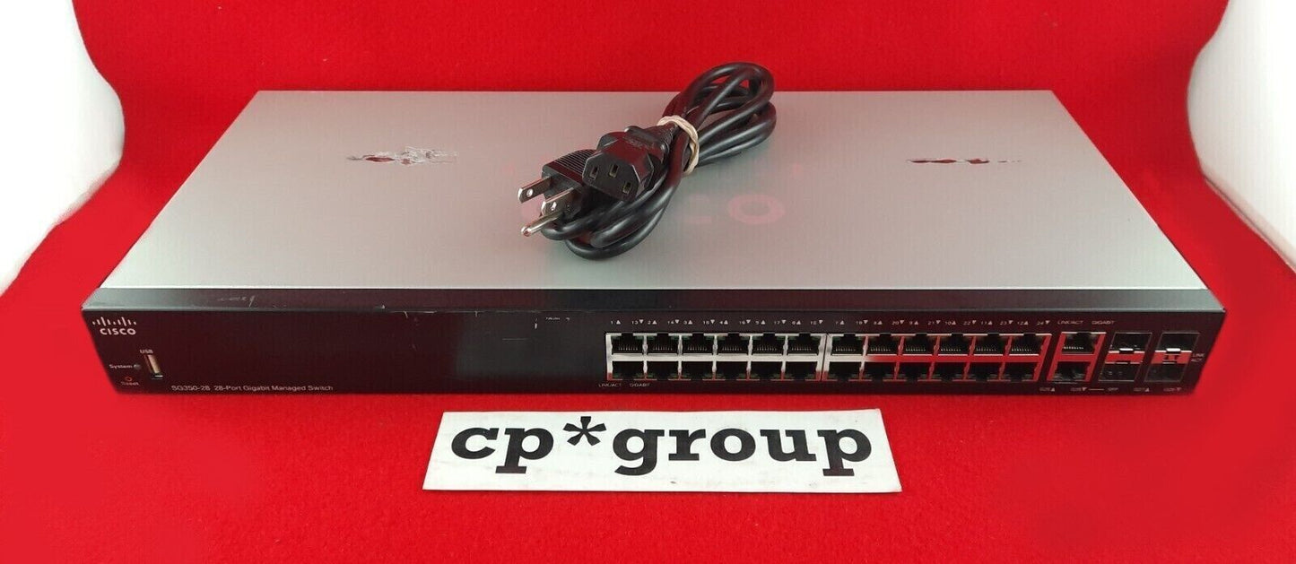 Cisco SG350 28-Port Gigabit Ethernet + 2-Port DP SFP Network Switch SG350-28