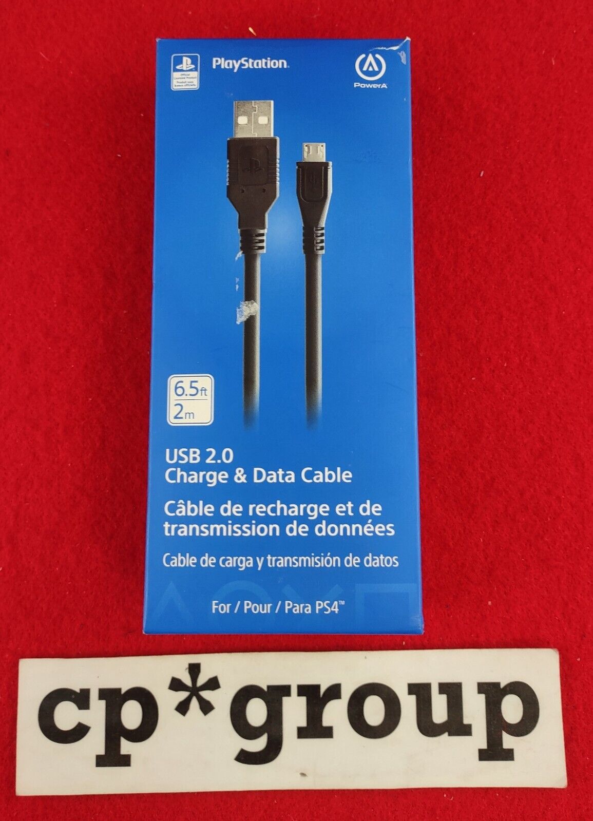 LOT OF 2 PowerA USB-A to Micro-B Charge & Data Cable CPFA122462-02