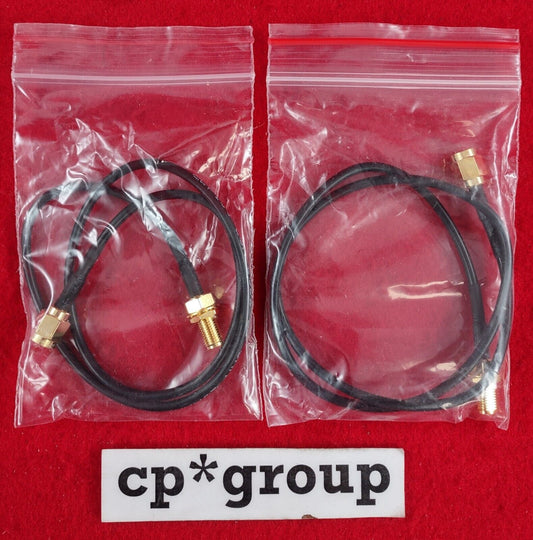 LOT OF 2 18" RP-SMA Male to RP-SMA Female Low Loss Extension Cable