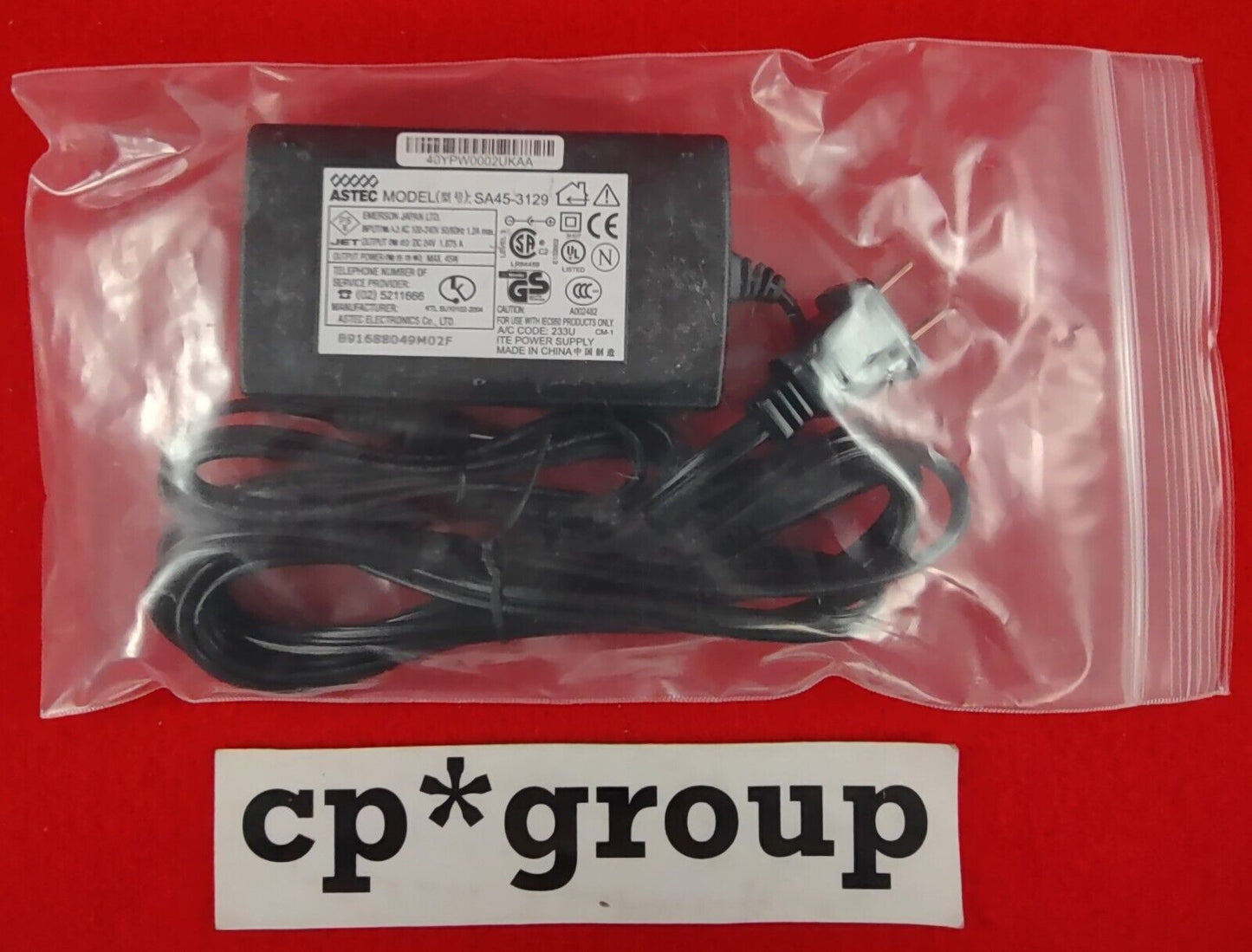 New Genuine Astec SA45-3129 24V DC 1.875A ITE 45W Power Supply