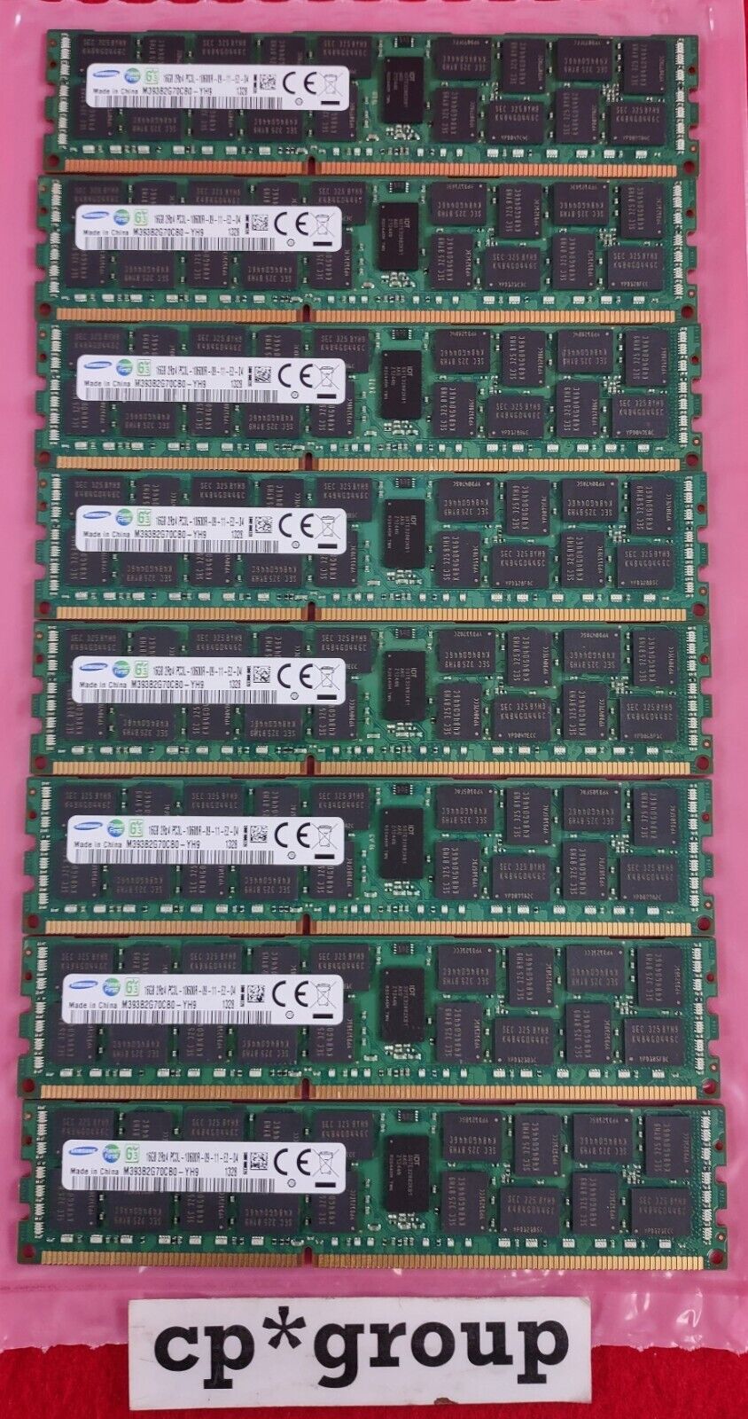 LOT OF 8 Samsung 16GB 2Rx4 PC3L-10600R ECC REG Server RAM M393B2G70CB0-YH9