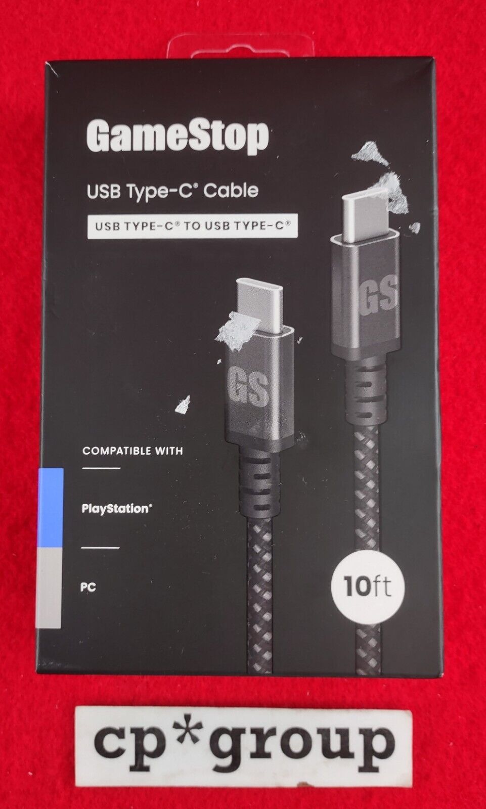 10ft USB Type-C To USB Type-C Braided Cable Game Stop Branded