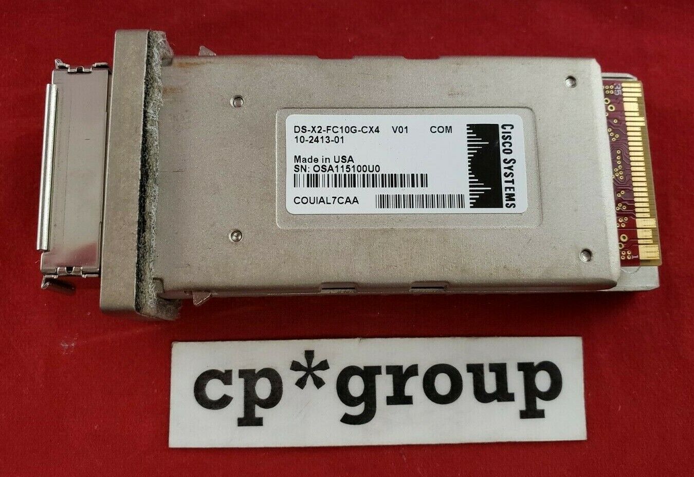 LOT OF 2 Cisco 10Gb/s SMF 15m Duplex SC Connector X2 Transceiver DS-X2-FC10G-CX4