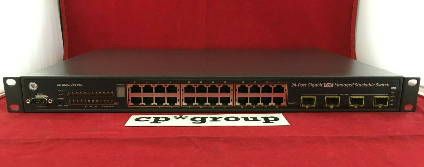 GE 24-Port 10/100 PoE 4-Port DP (RJ-45/SFP) Network Switch GE-DSSG-244-POE