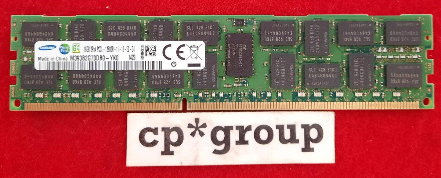 LOT OF 2 Samsung 16GB 2Rx4 PC3L-12800R ECC REG Server RAM M393B2G70DB0-YK0