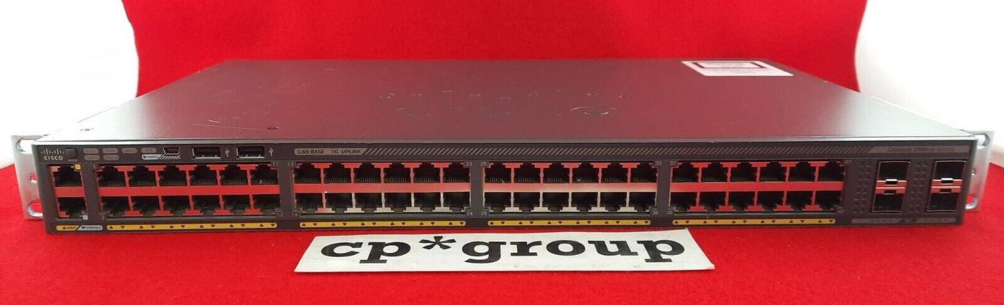 Cisco Catalyst 2960X 48-Port GbE & 4-Port SFP Network Switch WS-C2960X-48TS-L