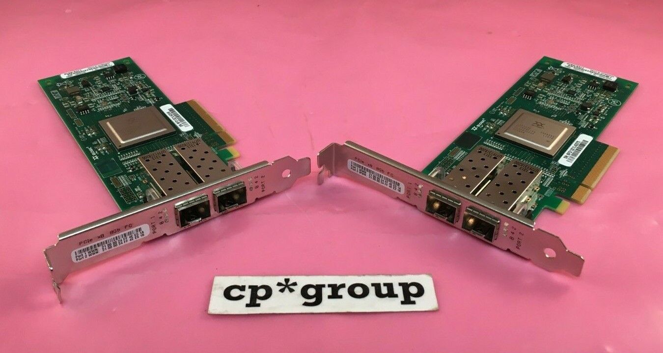 LOT OF 2 IBM 42D0516 2-Port 8Gbps FC PCI Express x4 Host Bus Network Adapter