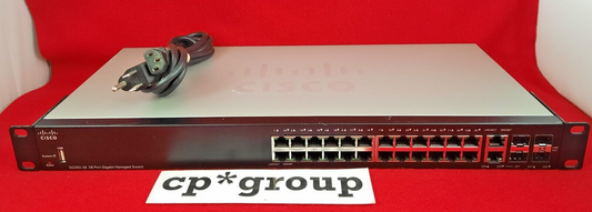 Cisco SG350 28-Port GbE + 2-Port DP SFP Network Switch w/ Ears SG350-28