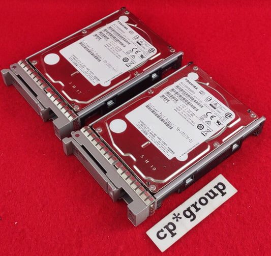 LOT OF 2 Cisco 300Gb 15K RPM 12GB SAS 2.5" Hard Drive UCS-HD300G15K12G