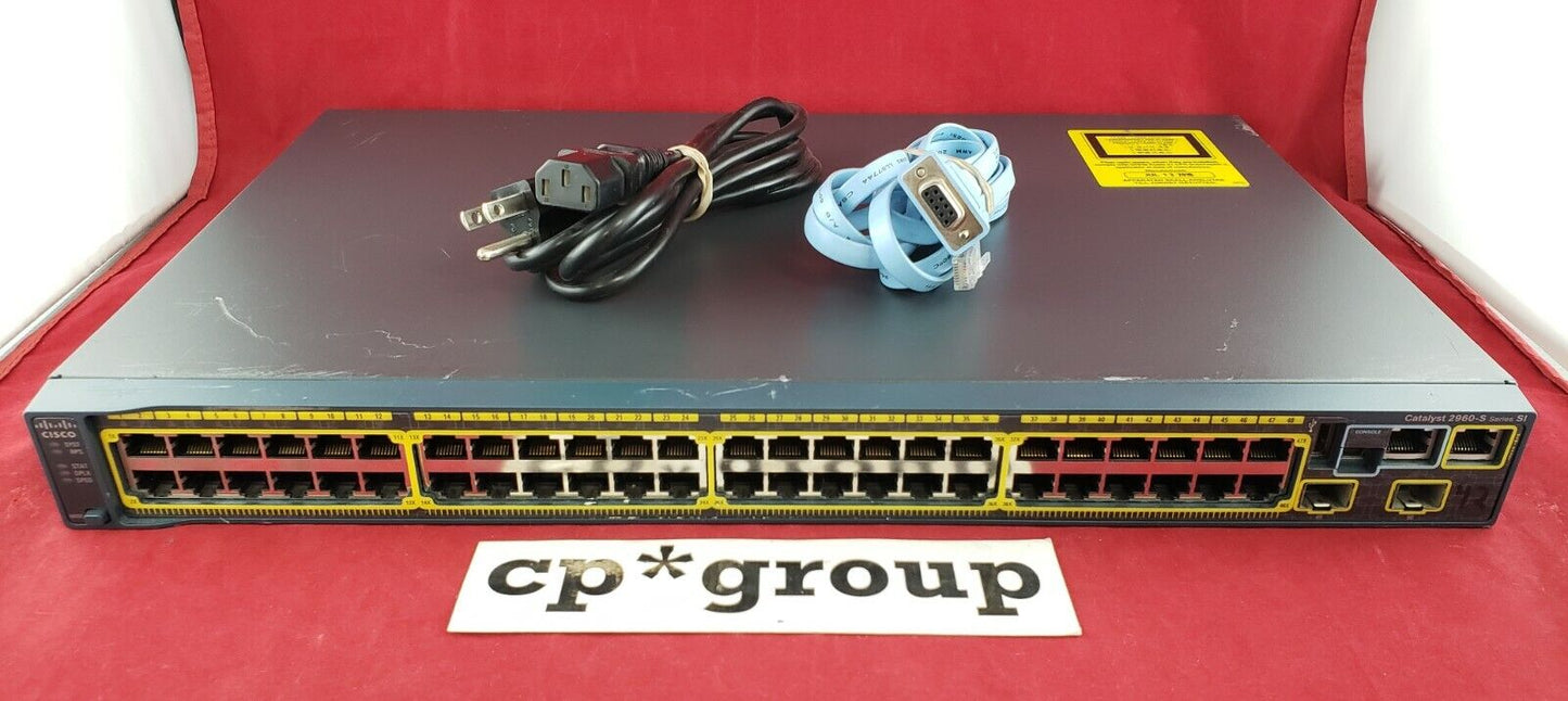 Cisco Catalyst 2960 48-Port GbE & 2-Port SFP Network Switch WS-C2960S-48TS-S