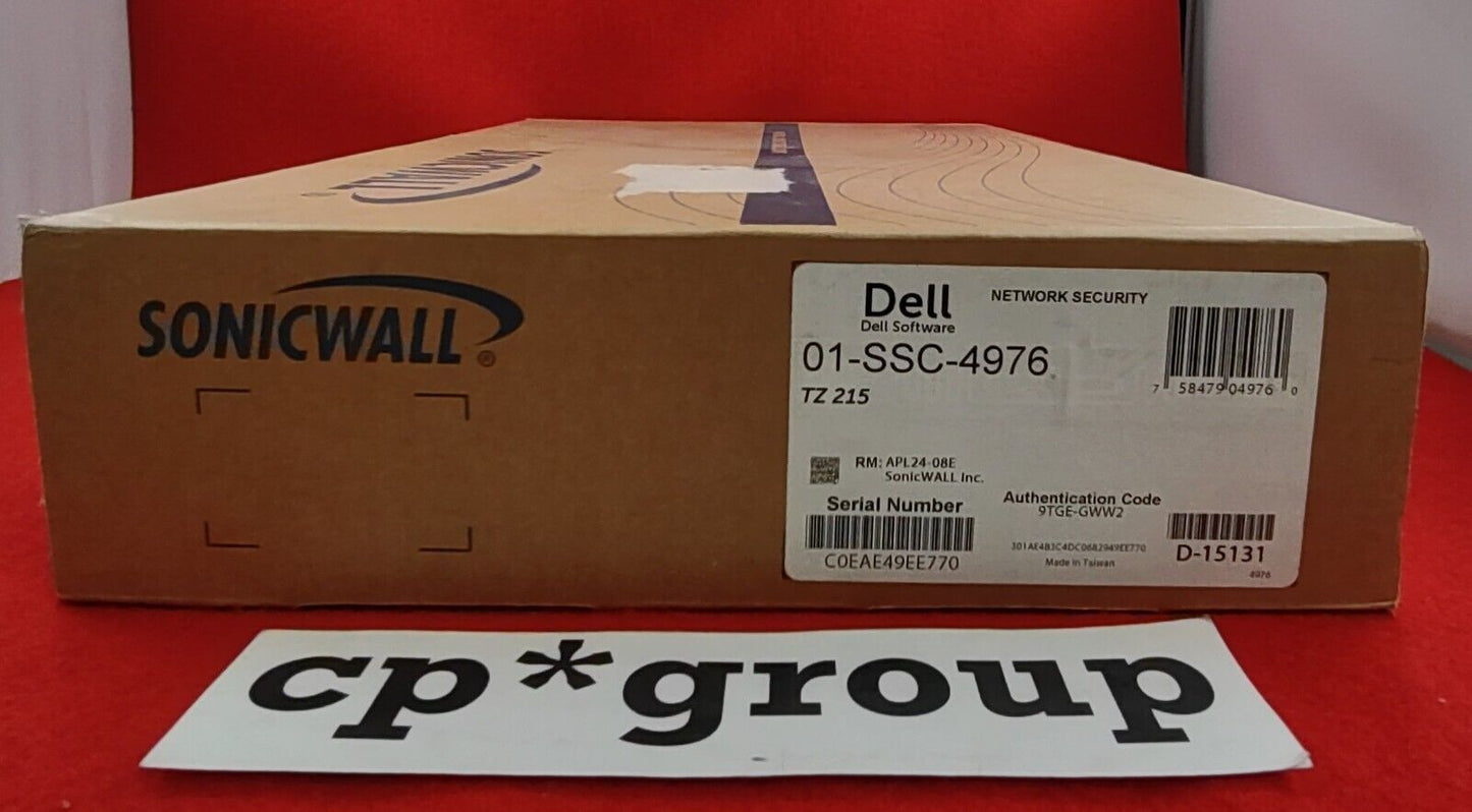 Dell Sonicwall TZ215 Network Security Appliance w/ Power Adapter APL24-08E