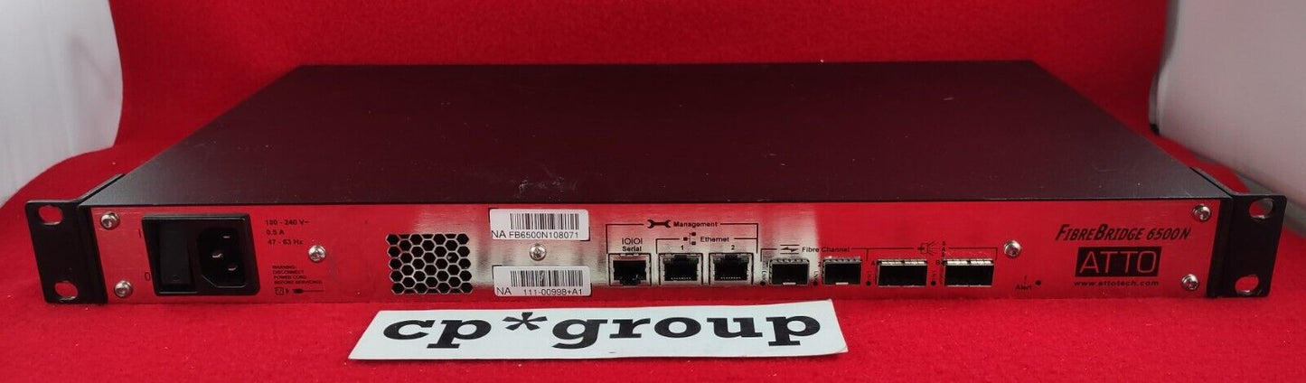 ATTO Fibrebridge 6500N 2-Port GbE & 2-Port SFP to 6gb SAS Bridge FCBR-6500-DN1