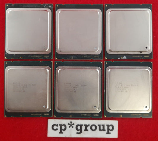 LOT OF 6 Intel Xeon E5-2609 2.4GHz 10MB LGA2011 4-Core CPU Processor SR0LA