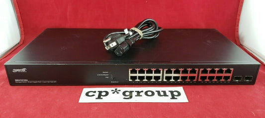 Transition Networks 24-Port PoE+ GbE & 2-Port SFP Network Switch SM24TAT2SA-VT