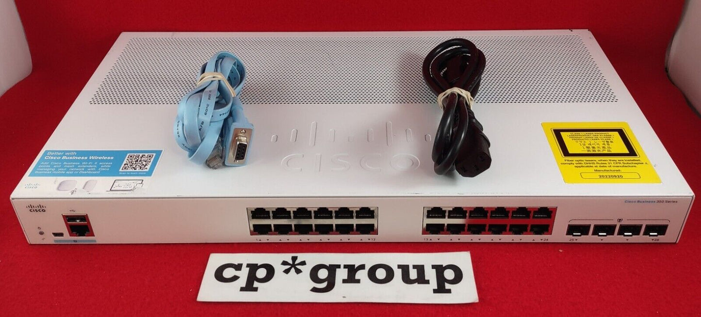 Cisco Business 350 Series 28-Port GbE & 4-Port SFP Network Switch CBS350-24T-4G