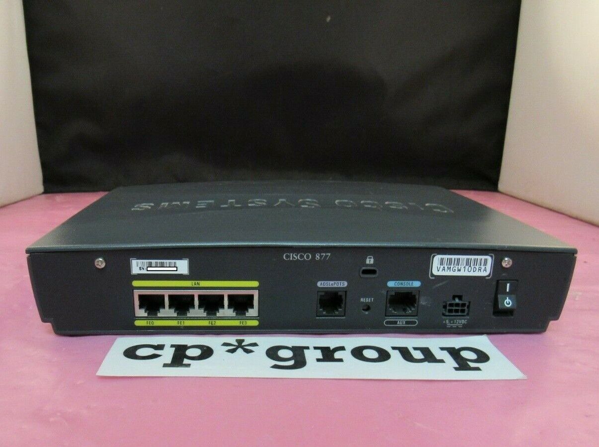 LOT OF 5 Cisco 877 4-Port 10/100 Integrated Services Wired Router CISCO877-K9