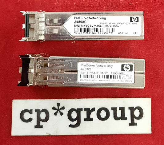 LOT OF 2 Genuine HP  1000Base-SX LC Fiber Channel SFP Transceiver J4858C