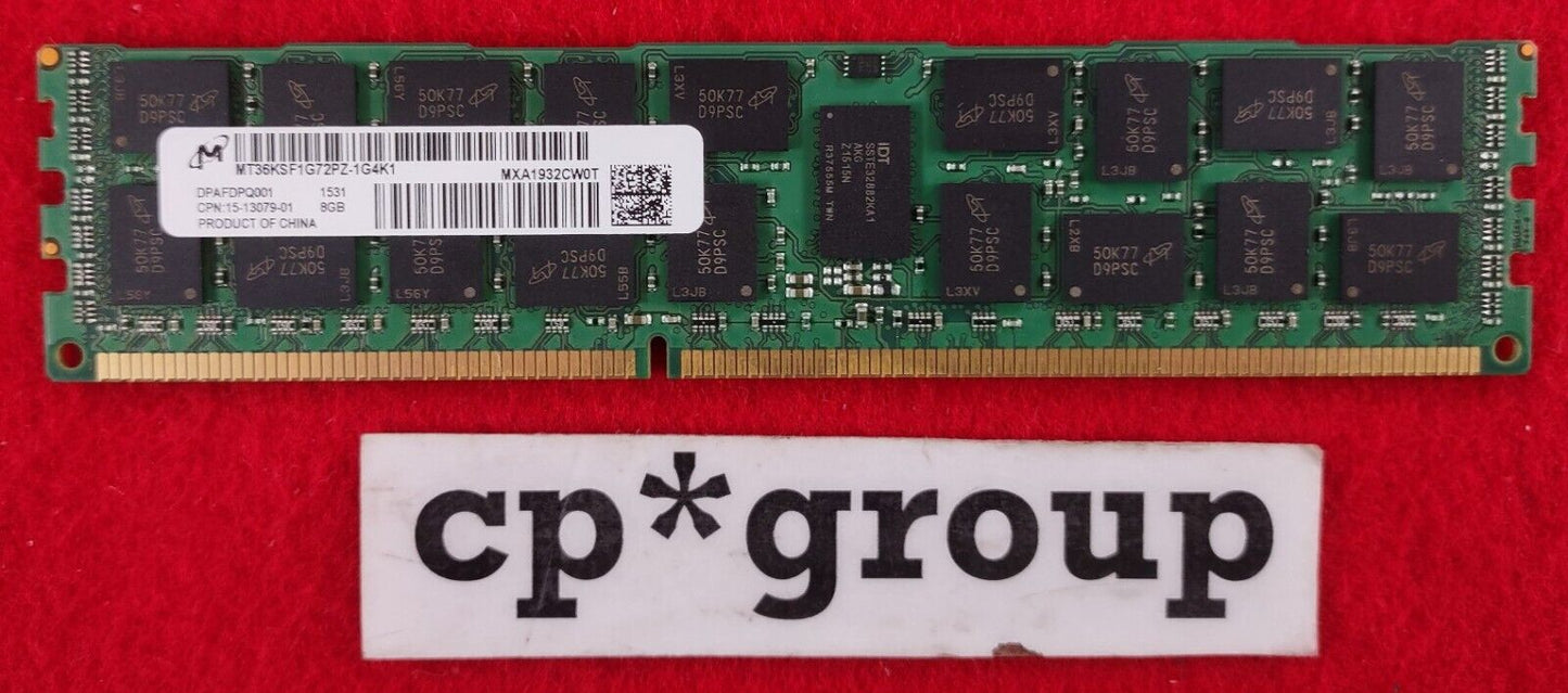 LOT OF 10 Micron 8GB 2Rx4 PC3L-10600R ECC REG Server RAM MT36KSF1G72PZ-1G4K1