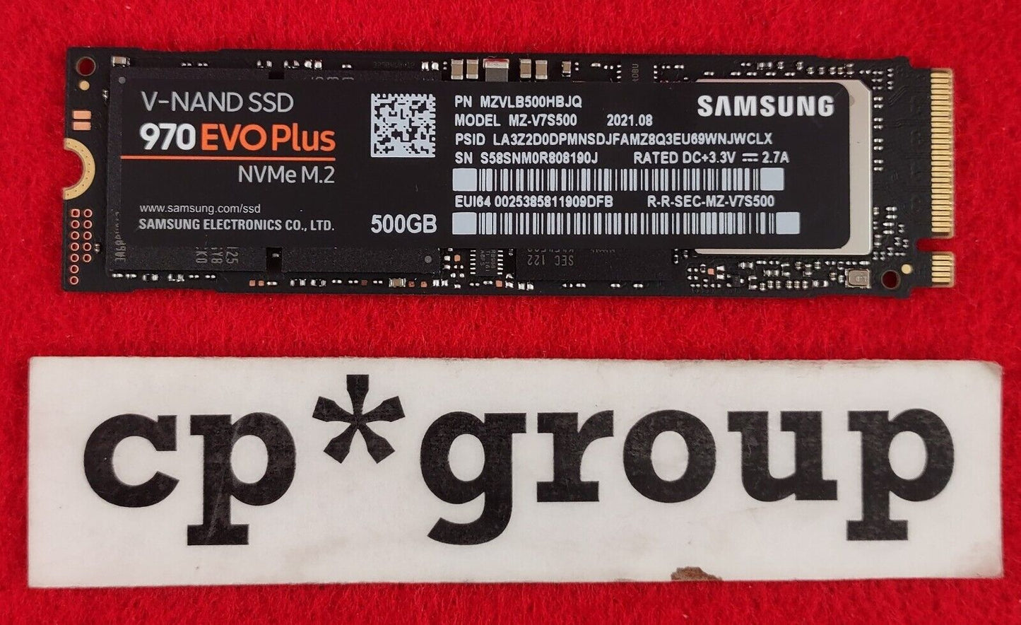 Samsung 970 EVO PLUS 500GB NVMe M.2 Internal SSD MZ-V7S500